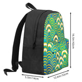 Seigaiha Abstract Backpacks Men's & Women's Zipper Bags