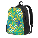 Seigaiha Abstract Backpacks Men's & Women's Zipper Bags