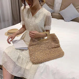 Knitted Weave Beach Bag Straw Weaving Bag
