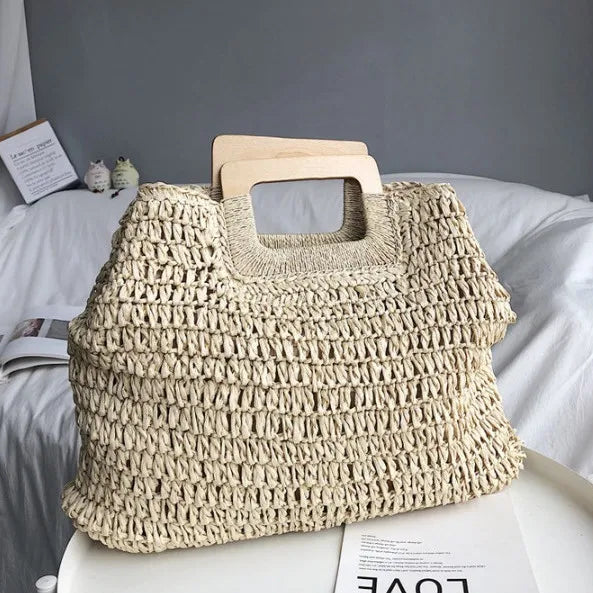 Knitted Weave Beach Bag Straw Weaving Bag