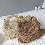 Knitted Weave Beach Bag Straw Weaving Bag