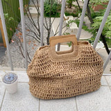 Knitted Weave Beach Bag Straw Weaving Bag