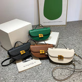 Semicircle High PU Leather Female Messenger Bag Small Shoulder Crossbody Bags