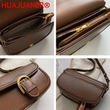 Semicircle Saddle Small Shoulder Bag Women Crossbody Handbag Flap Purse