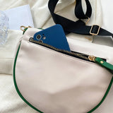 Semicircle Waist Bag Leather Commuter Fanny Pack Ladies Crossbody Chest Bag