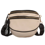 Semicircle Waist Bag Leather Commuter Fanny Pack Ladies Crossbody Chest Bag
