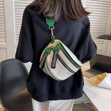 Semicircle Waist Bag Leather Commuter Fanny Pack Ladies Crossbody Chest Bag