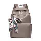 Silk Scarf Nylon Women Backpack - Pretty Style Girls School Travel Rucksack