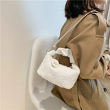 Senior Plush Handbag Female Autumn Winter Bag Small Cross-body Underarm Bag