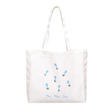 Harajuku Brother Canvas Bag Small Flower Large Capacity Shopping Bag