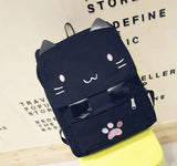 Senior School Students Cat Shape Canvas Backpack Bag South Korea Travel Bag