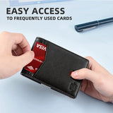 Sentiblos Bifold Leather Wallet 12 Slots RFID Blocking Wallet for Men&Women