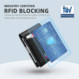 Sentiblos Bifold Leather Wallet 12 Slots RFID Blocking Wallet for Men&Women