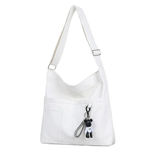 Sentiblos Canvas Shoulder Bag Large Capacity Tote Bag for Shopping Women