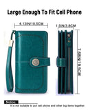 Sentiblos RFID Blocking Trifold Leather Wallet for Women