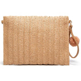 Sentiblos Straw Crossbody Shoulder Bag Envelope Purse Wallet