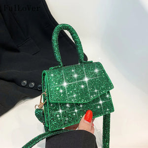 Sequin Casual Mini Square Messenger Bag for Women