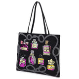 Sequin Embroidery Perfume Leather Tote Bag Shoulder Bag for Women