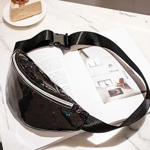 Sequin Glitter Waist Fanny Pack Belt Bum Bag Pouch Hip Purse