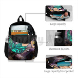 Sequin Merman Outdoor Hiking Backpack Sparkles Vintage Mary Blair Pierre Collage