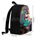 Sequin Merman Outdoor Hiking Backpack Sparkles Vintage Mary Blair Pierre Collage