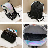 Sequin School Bag For Girls Panda Small Backpack Kids Kawayi Bags