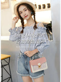 Sequin Star Print Shoulder Phone Bag Lock Small Square Bag