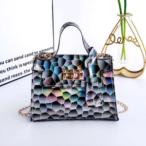 Sequin Square Bag Crossbody Chains Women Shoulder Messenger Purse B112