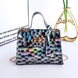 Sequin Square Bag Crossbody Chains Women Shoulder Messenger Purse B112
