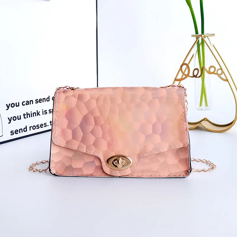 Sequin Square Bag Crossbody Chains Women Shoulder Messenger Purse B112