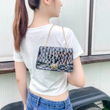 Sequin Square Bag Crossbody Chains Women Shoulder Messenger Purse B112