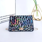 Sequin Square Bag Crossbody Chains Women Shoulder Messenger Purse B112