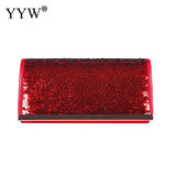 Sequined Envelope Bag Evening Party Crossbody Clutch Wallet Red Wedding Purse