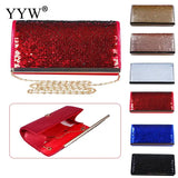Sequined Envelope Bag Evening Party Crossbody Clutch Wallet Red Wedding Purse