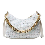 Sequined Crossbody Bag with Chain Strap for Women