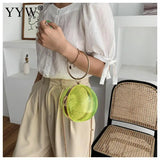 Sequined Round Handbags Party Bag With Chain Sling Bags Womens Mini Ring Handbag