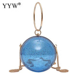Sequined Round Handbags Party Bag With Chain Sling Bags Womens Mini Ring Handbag
