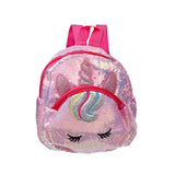 Sequined Unicorn Backpack Small Bag For Girls Pink