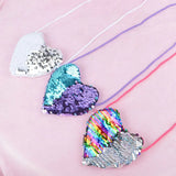Kids Shoulder Coin Bag Sequins Loving Heart Baby Girls Mini Messenger Bag