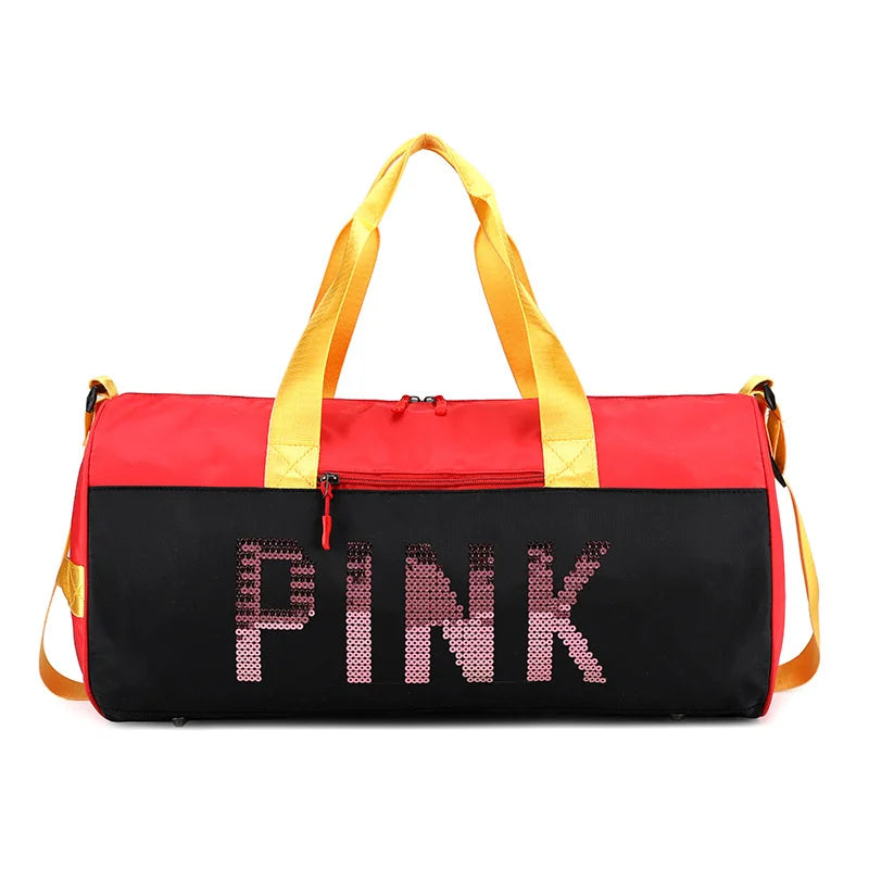 Sequins Travel Bag Waterproof Sports Gym Handbags for Women