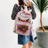 Sequins Unicorn School Bags for Girls Backpack