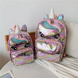 Sequins Unicorn School Bags for Girls Backpack