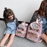 Sequins Unicorn School Bags for Girls Backpack