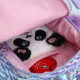 Sequins Unicorn School Bags Girls Laser Pu Heart Patch Kids Backpack Bagpack