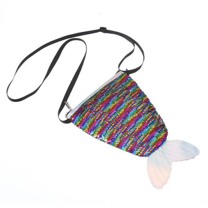 Sequins Fish Tail Mermaid Wallet Pouch Women Shoulder Bag