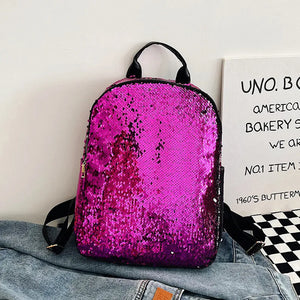 Sequins Women Backpacks Glitter Ladies Schoolbag Large Capacity Female Travel Ba