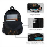 Tortie Cat Backpacks Men's and Women's Zippered Bag with Pockets