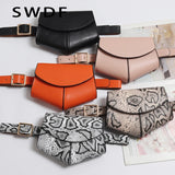 Serpentine Fanny Pack Ladies PU Leather Waist Belt Bag
