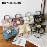 Serpentine Female Crossbody Bags Women Handbags Sac A Main Snakeskin Shoulder Sq