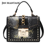 Serpentine Female Crossbody Bags Women Handbags Sac A Main Snakeskin Shoulder Sq